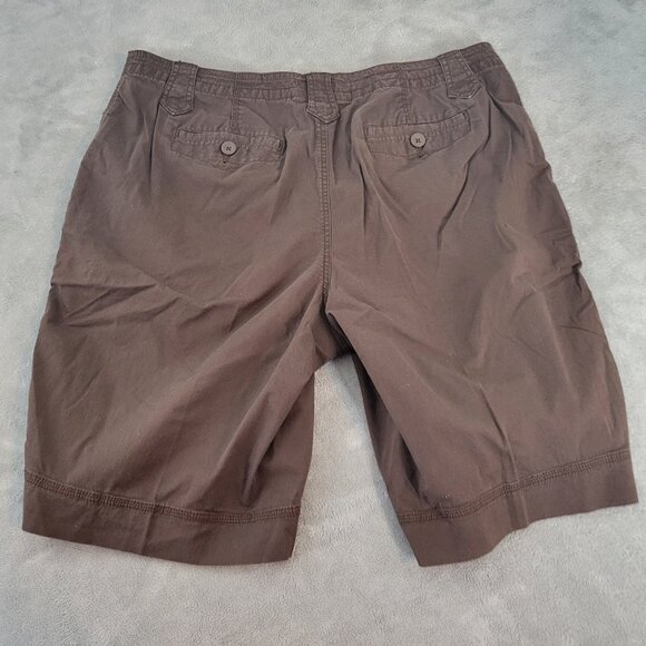 St Johns Bay Womens Shorts 18W Plus Brown Zip Fly Pockets Casual BRO26E - Picture 6 of 10